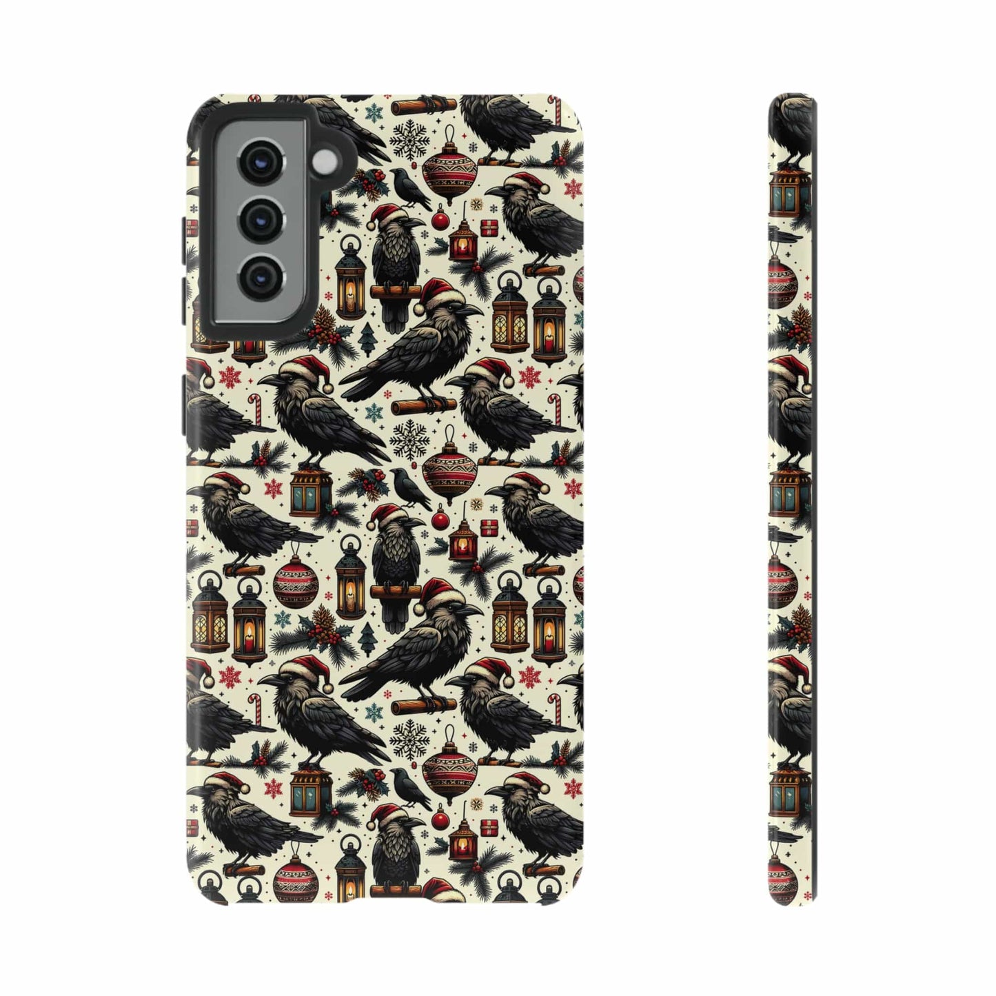 Christmas Crows Impact Resistant Phone Case