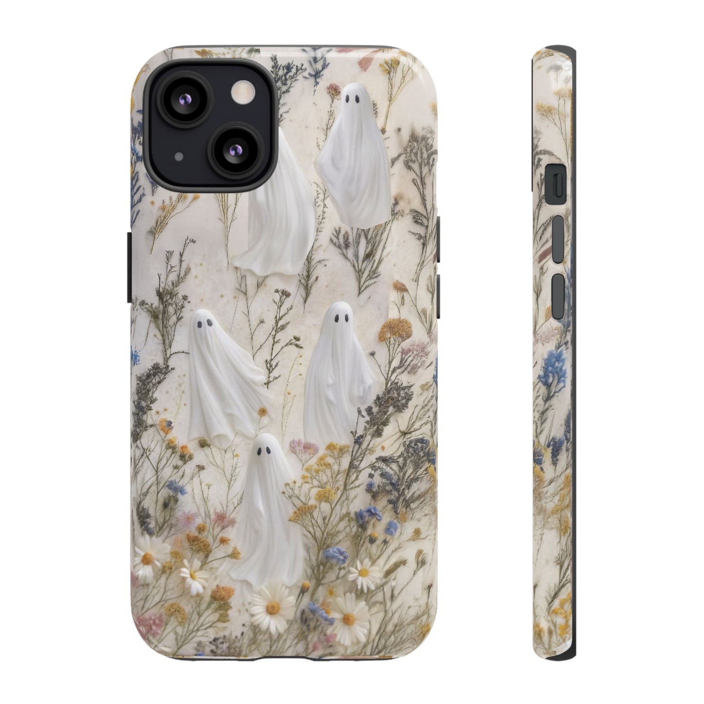 Pressed Floral Ghost Impact Resistant Phone Case