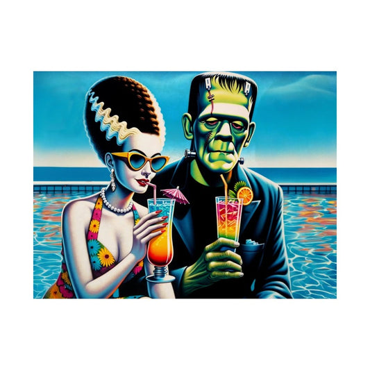 Monster & Bride Poolside Poster Print