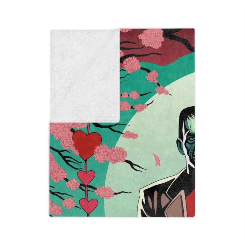 Frank and Bride Cherry Blossom Velveteen Blanket