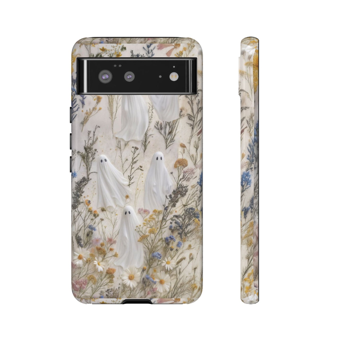 Pressed Floral Ghost Impact Resistant Phone Case