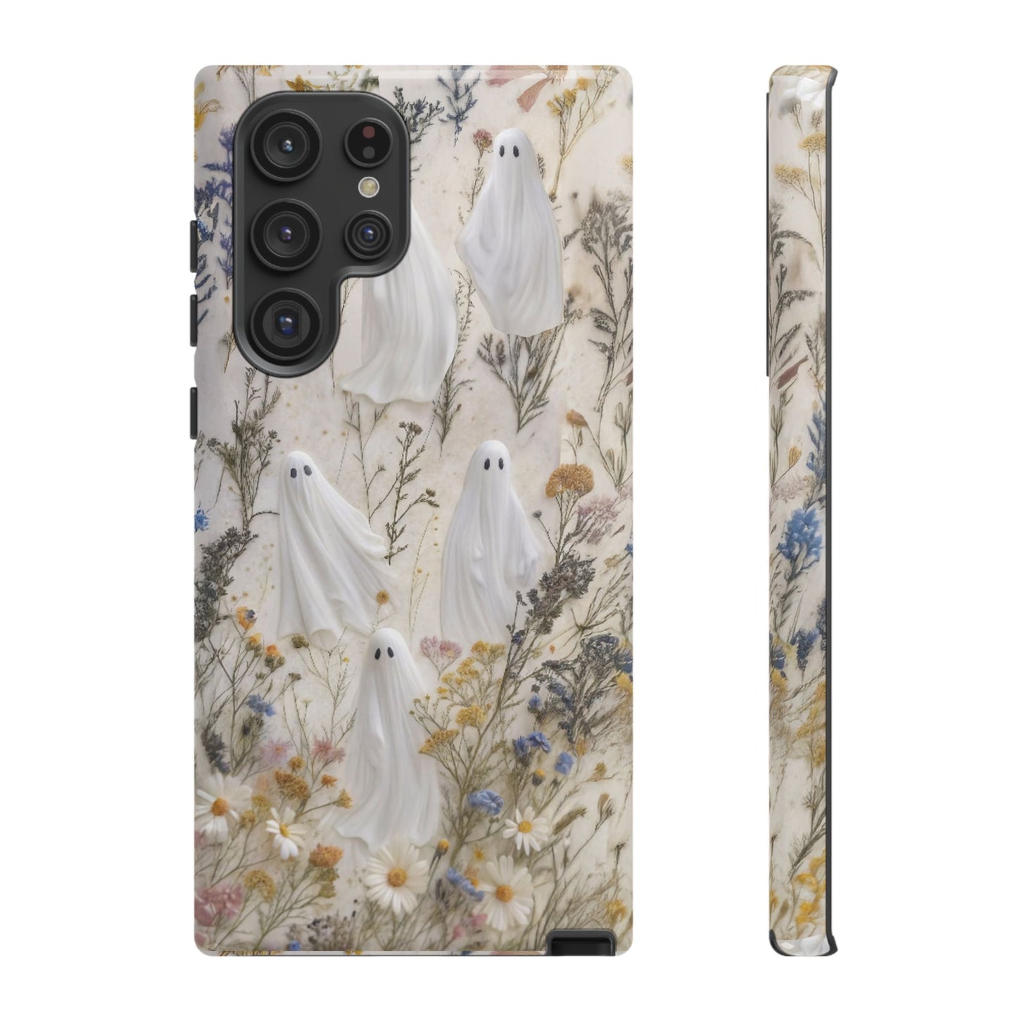 Pressed Floral Ghost Impact Resistant Phone Case