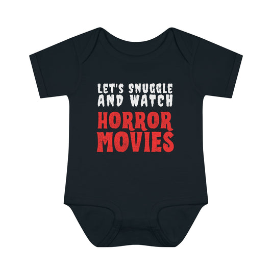 Let's Snuggle and Watch Horror Movies Baby Bodysuit