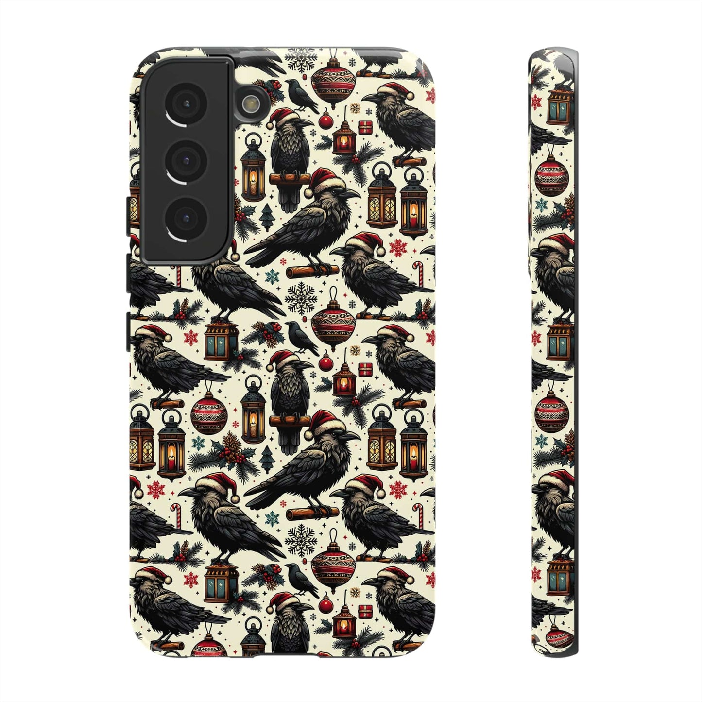 Christmas Crows Impact Resistant Phone Case