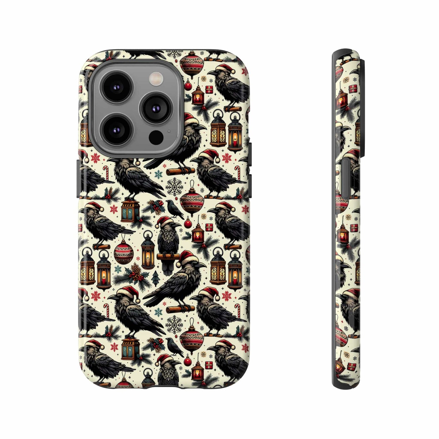 Christmas Crows Impact Resistant Phone Case