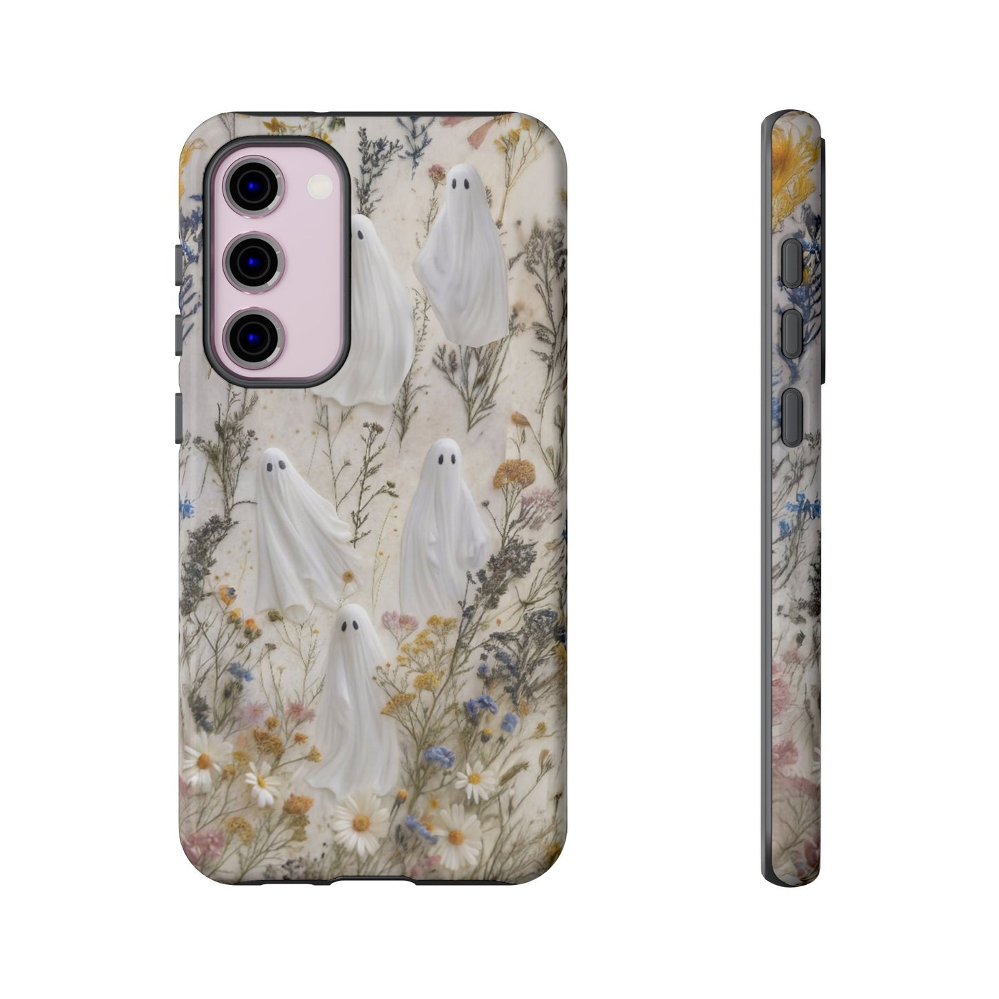 Pressed Floral Ghost Impact Resistant Phone Case