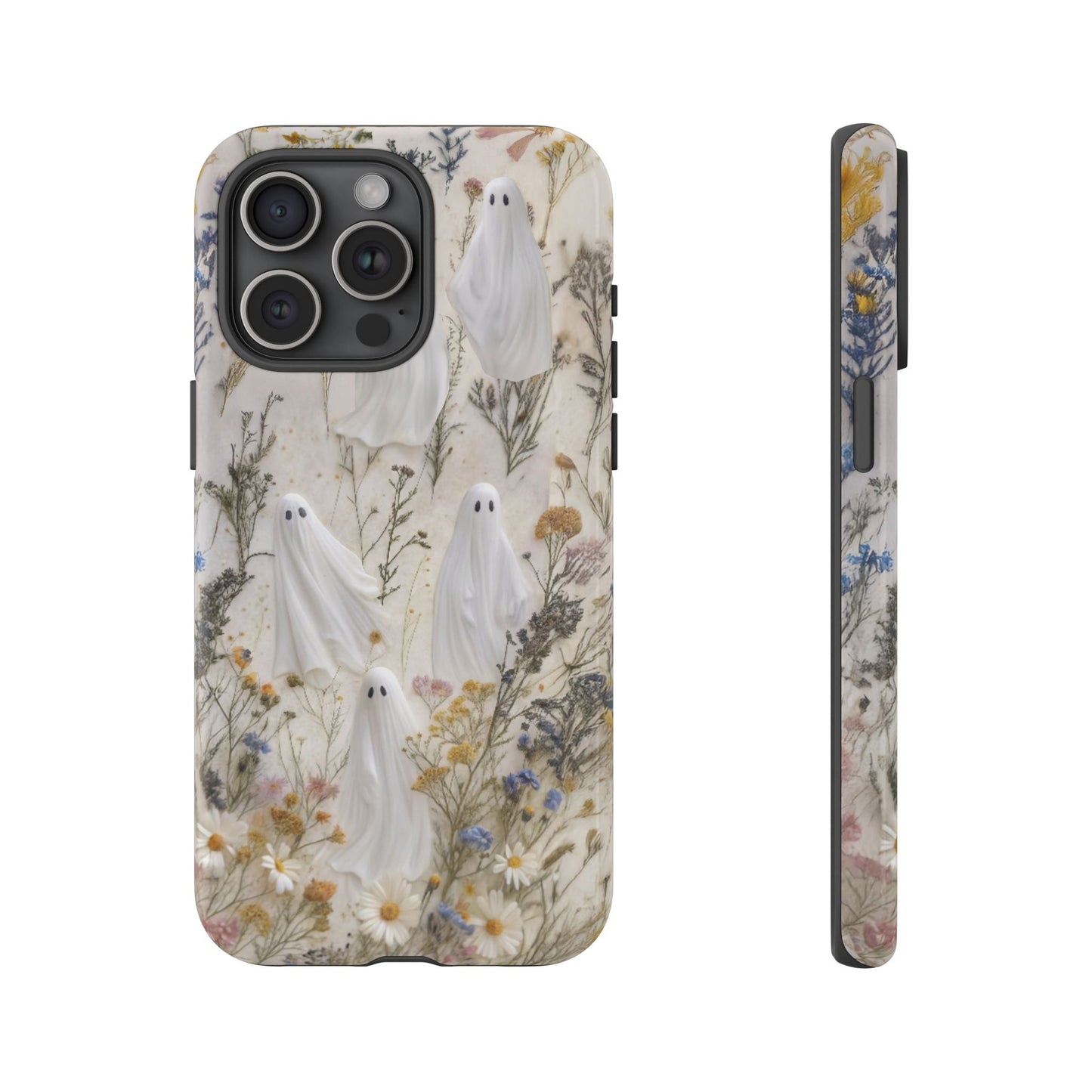Pressed Floral Ghost Impact Resistant Phone Case