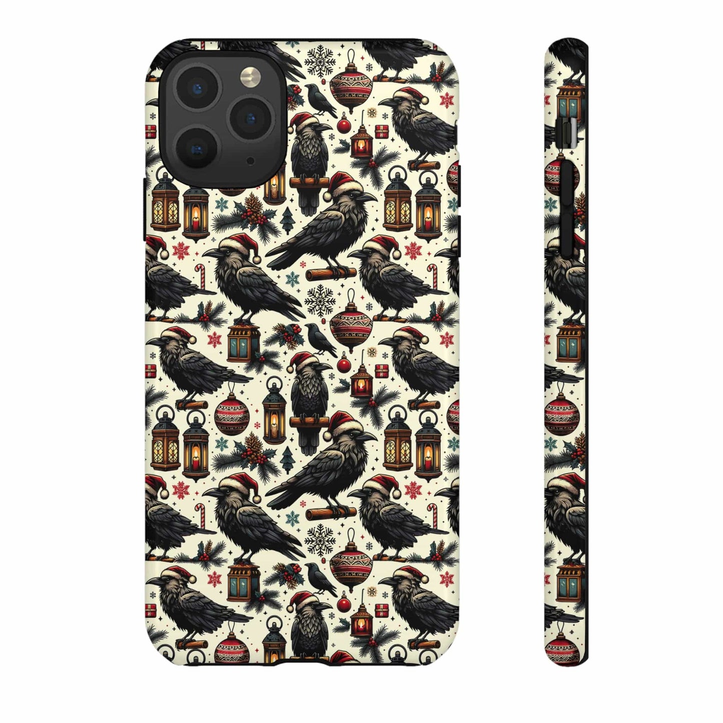 Christmas Crows Impact Resistant Phone Case