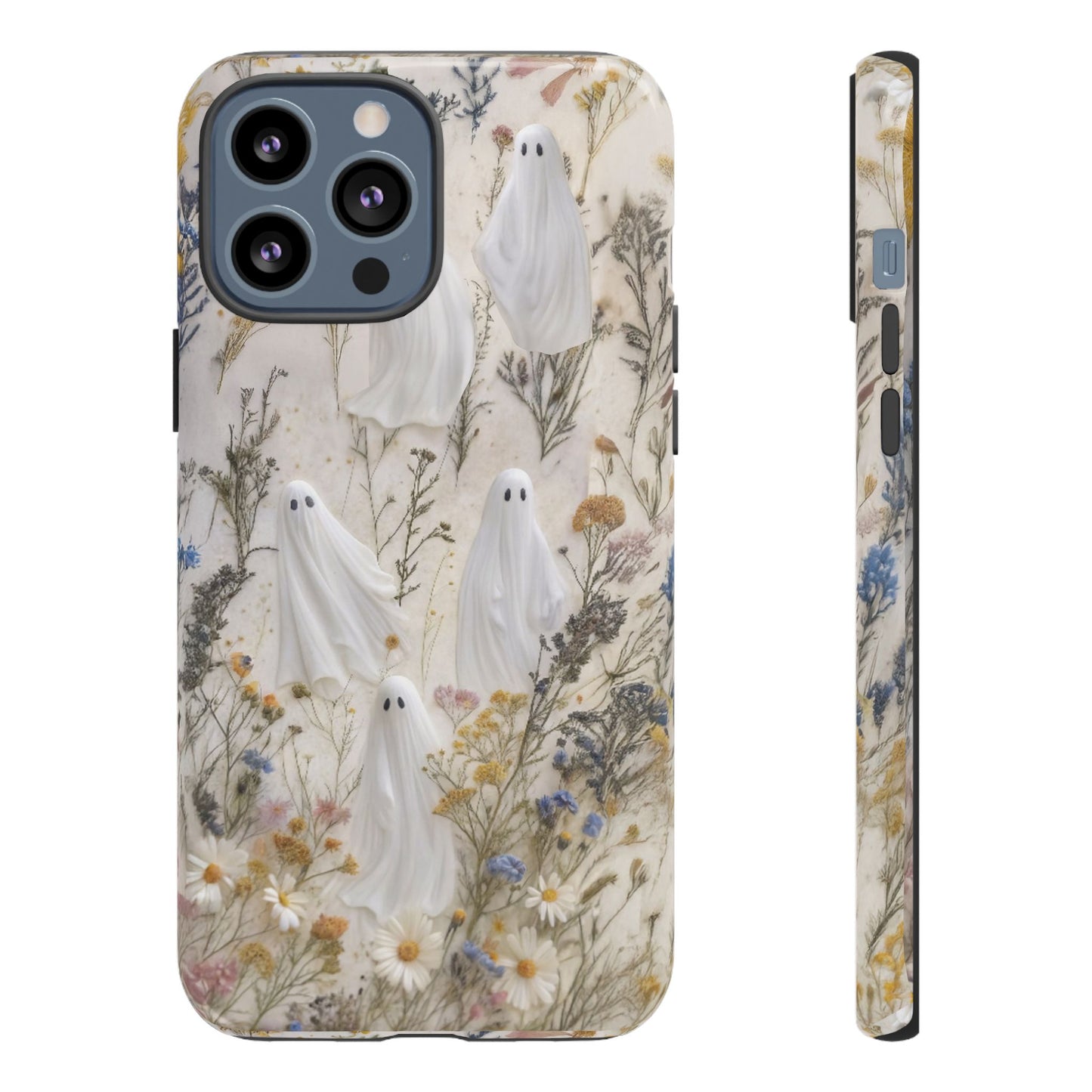 Pressed Floral Ghost Impact Resistant Phone Case