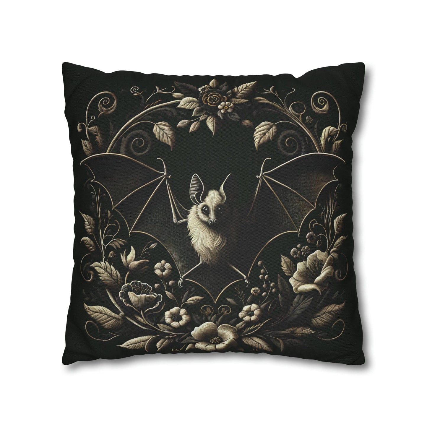 Sepiatone Floral Bat Pillow Case