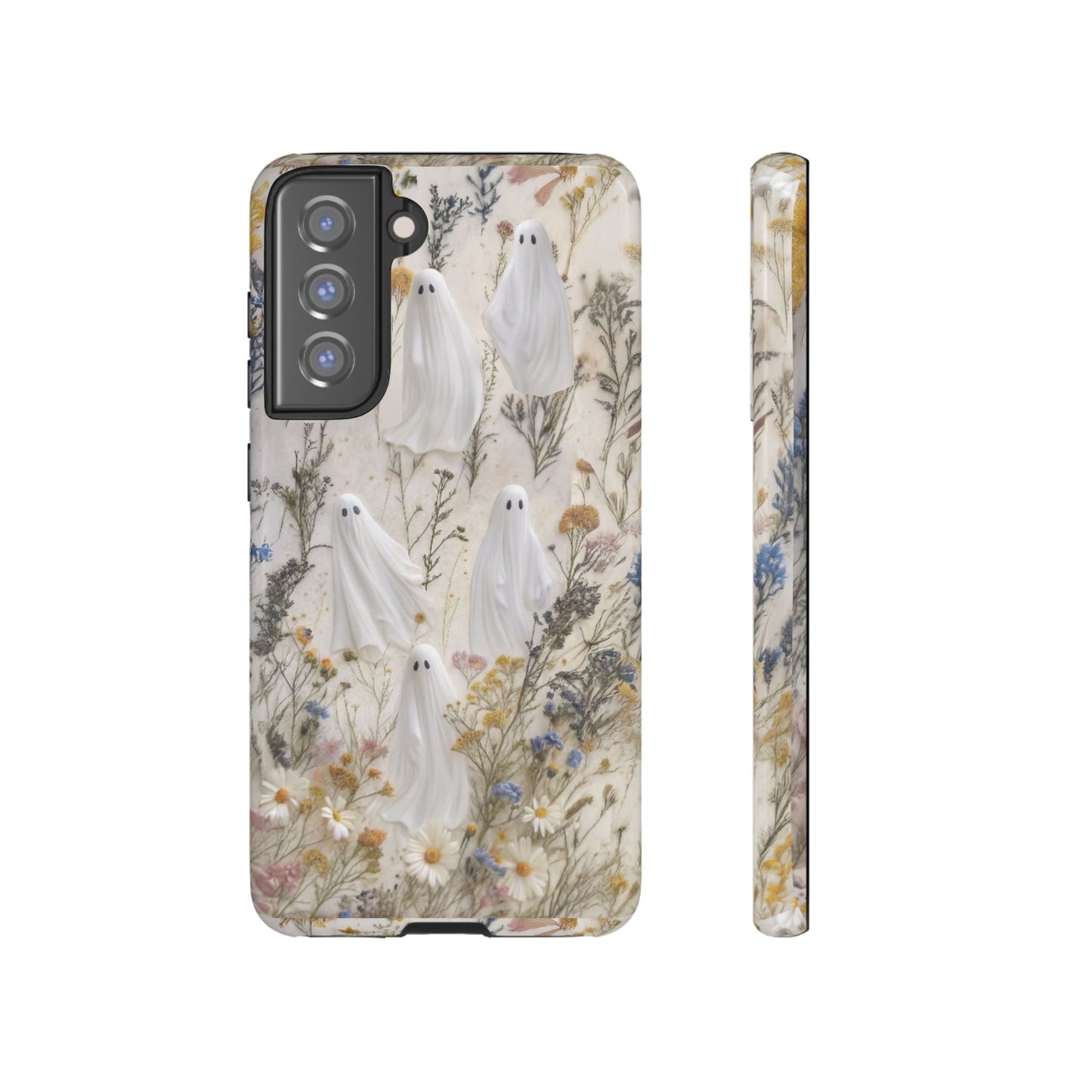 Pressed Floral Ghost Impact Resistant Phone Case