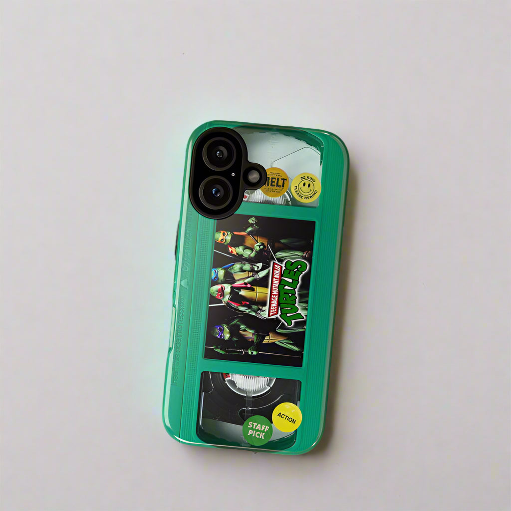 Teenage Turtles Green Impact Resistant VHS Phone Case