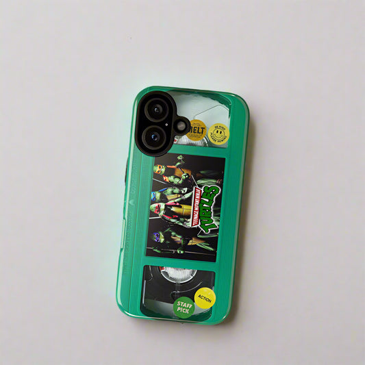 Teenage Turtles Green Impact Resistant VHS Phone Case