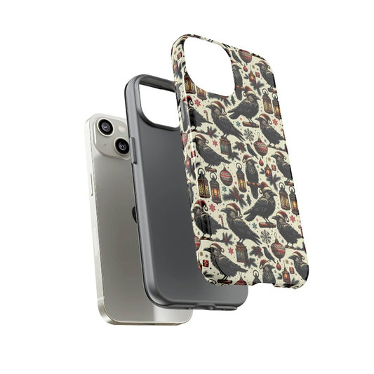 Christmas Crows Impact Resistant Phone Case