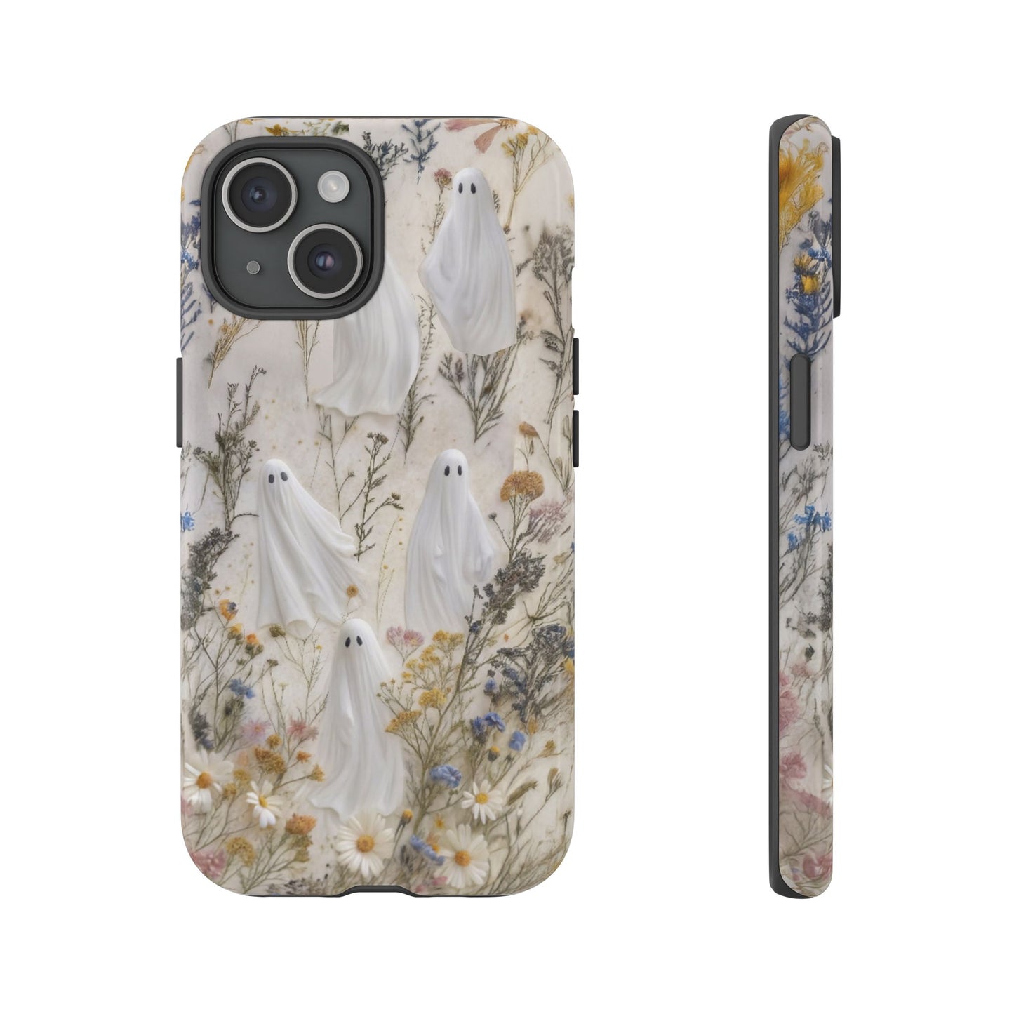 Pressed Floral Ghost Impact Resistant Phone Case