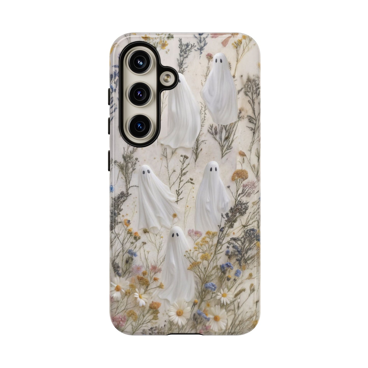 Pressed Floral Ghost Impact Resistant Phone Case