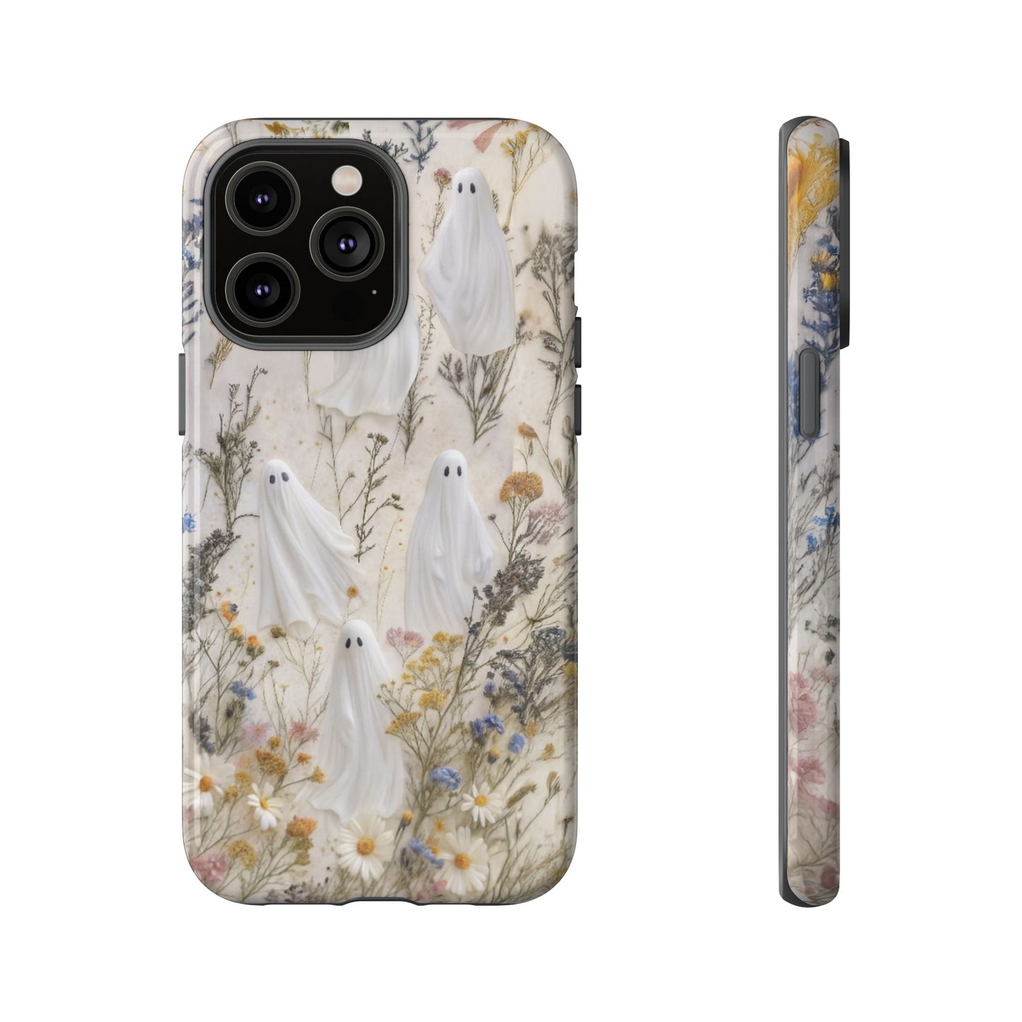 Pressed Floral Ghost Impact Resistant Phone Case