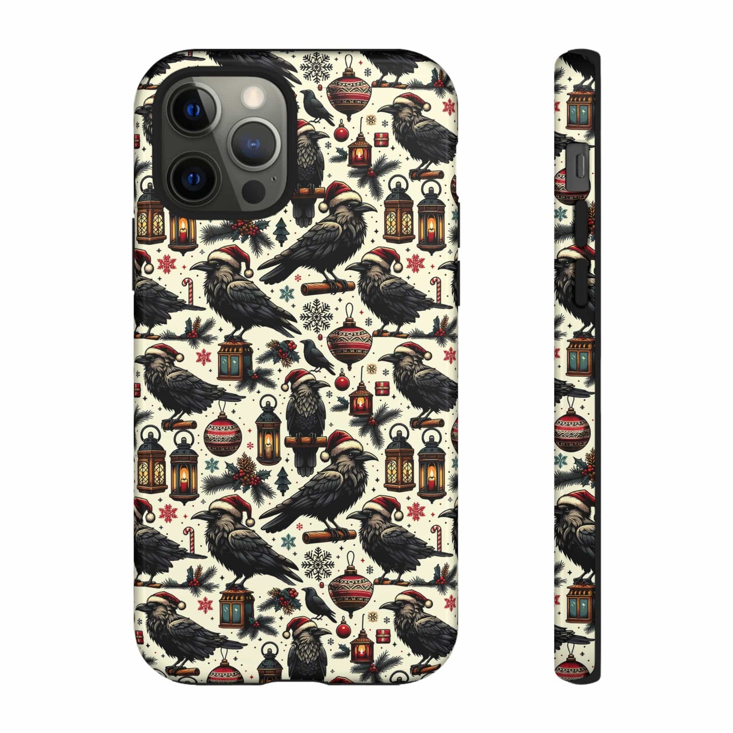 Christmas Crows Impact Resistant Phone Case