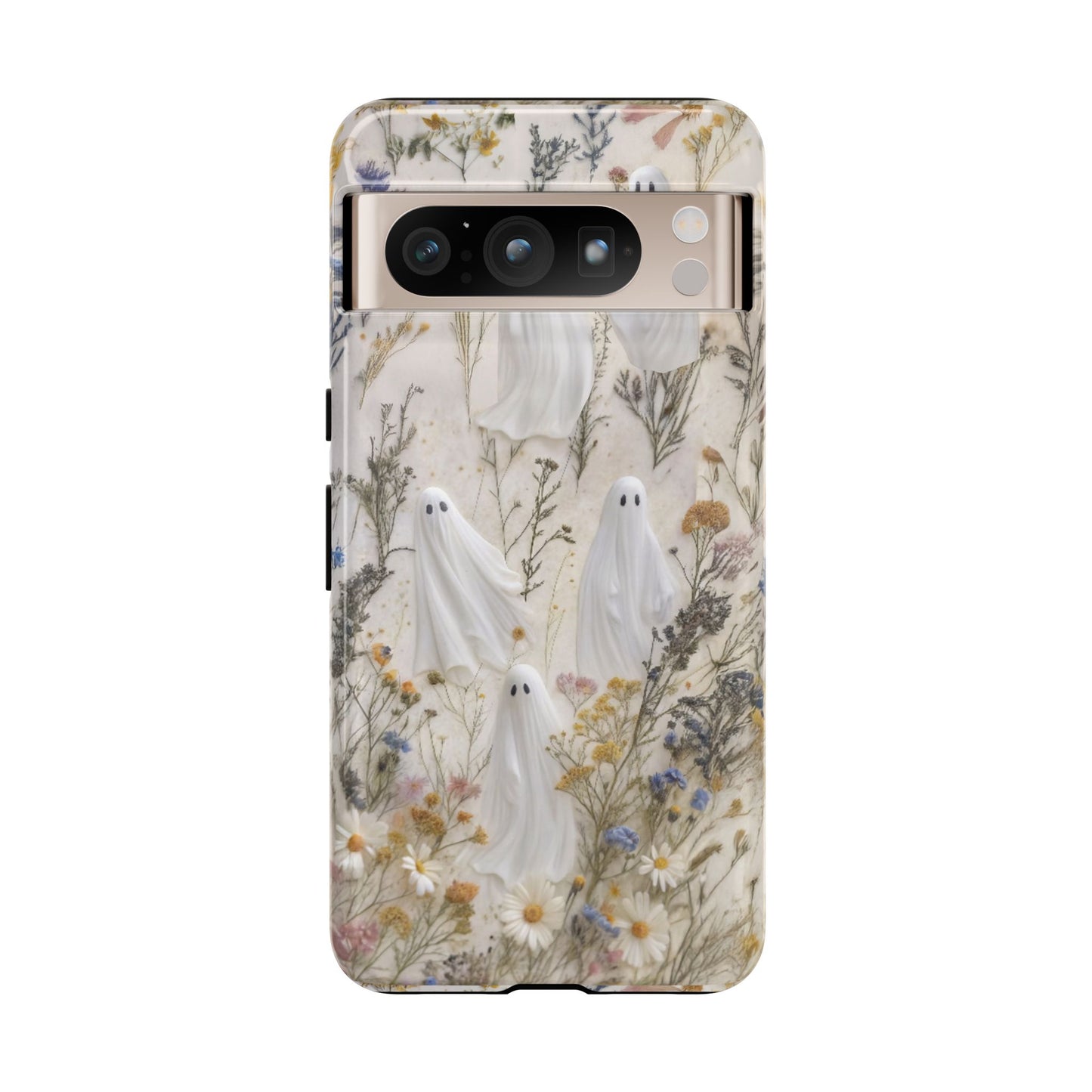 Pressed Floral Ghost Impact Resistant Phone Case