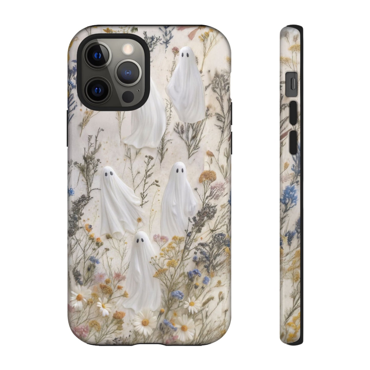 Pressed Floral Ghost Impact Resistant Phone Case