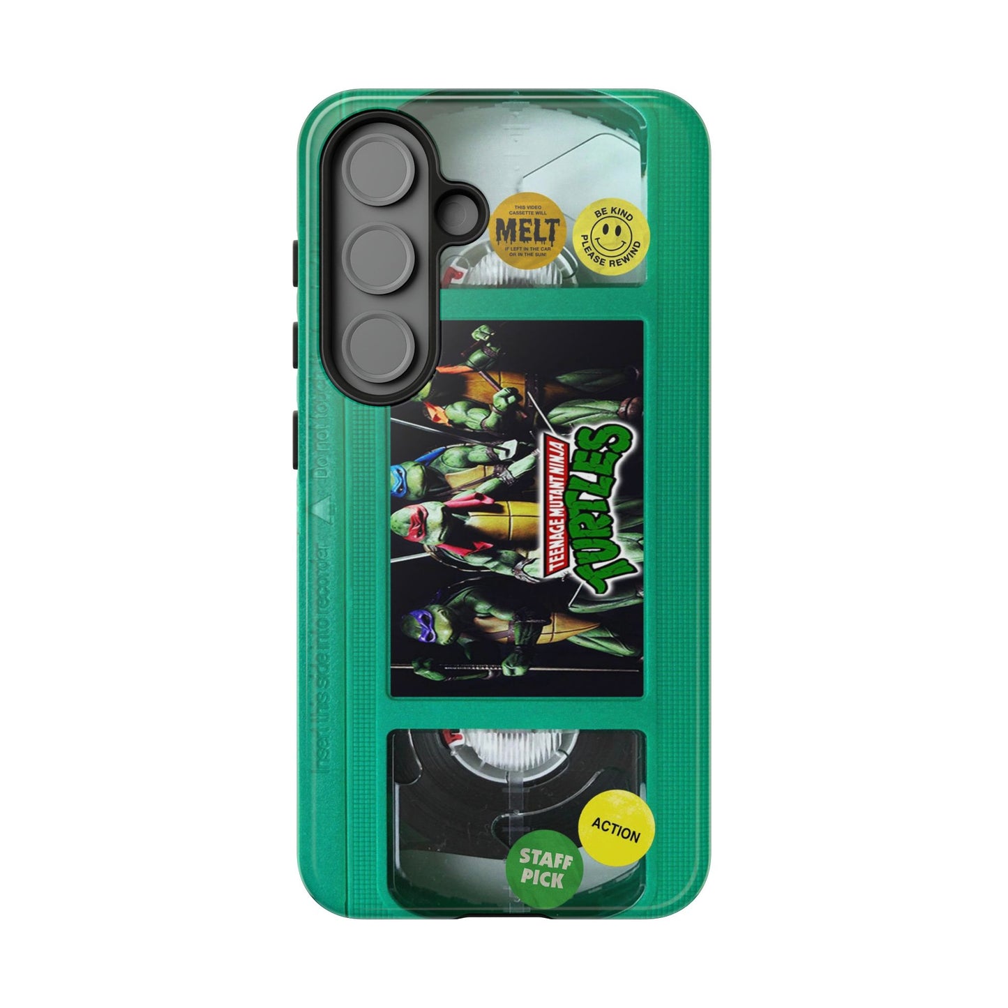 Teenage Turtles Green Impact Resistant VHS Phone Case
