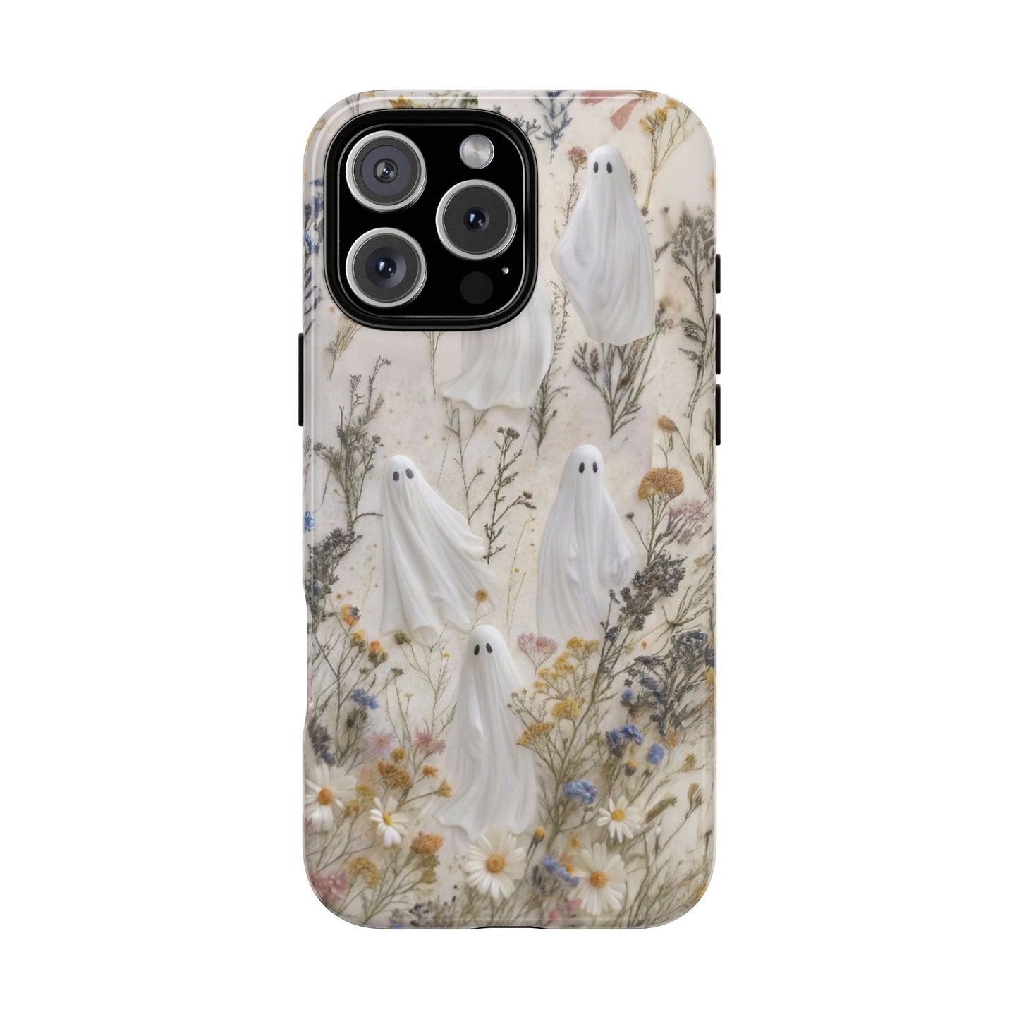 Pressed Floral Ghost Impact Resistant Phone Case