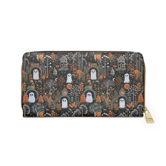 Ghostly House Zipper Wallet