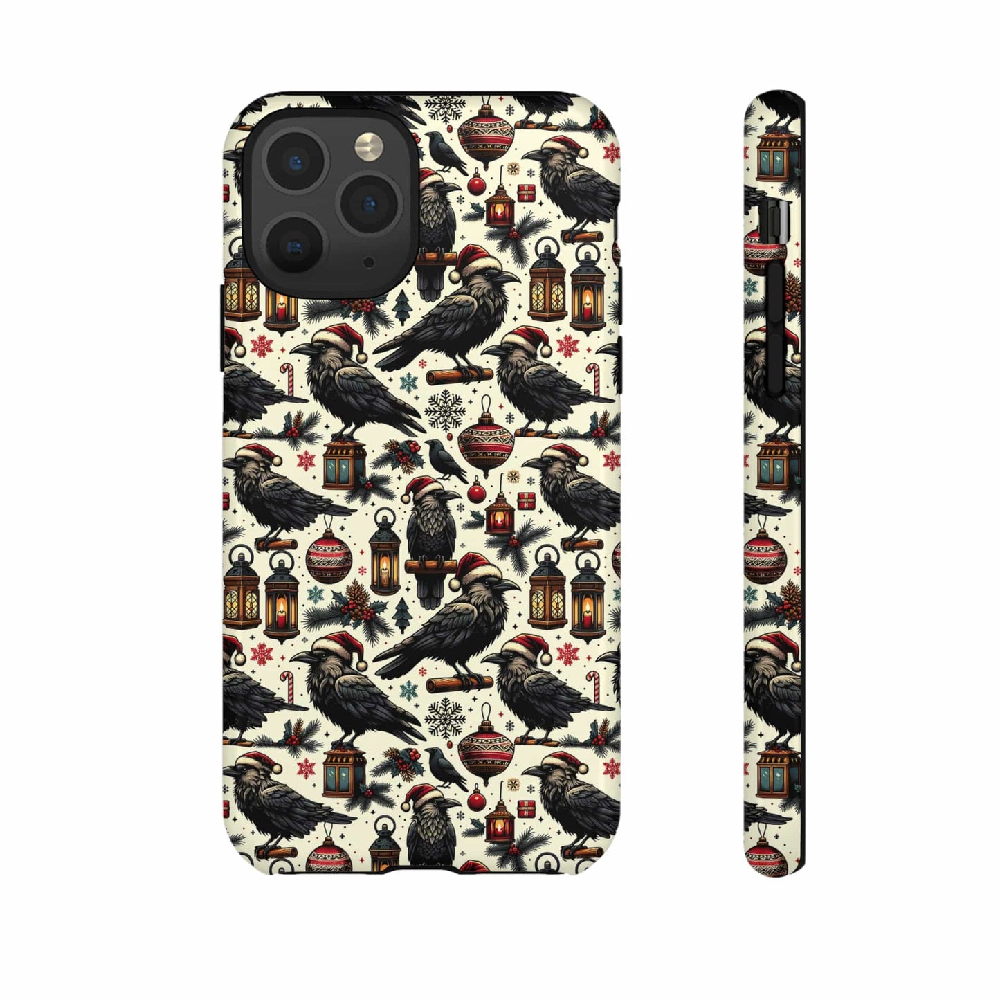 Christmas Crows Impact Resistant Phone Case
