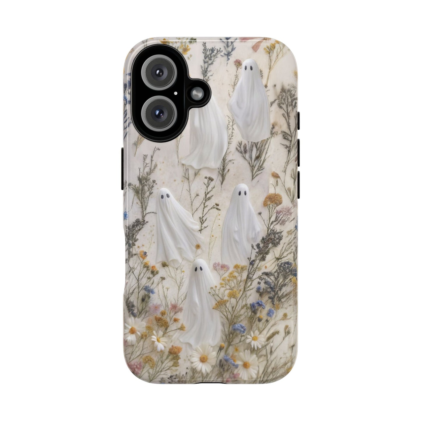 Pressed Floral Ghost Impact Resistant Phone Case