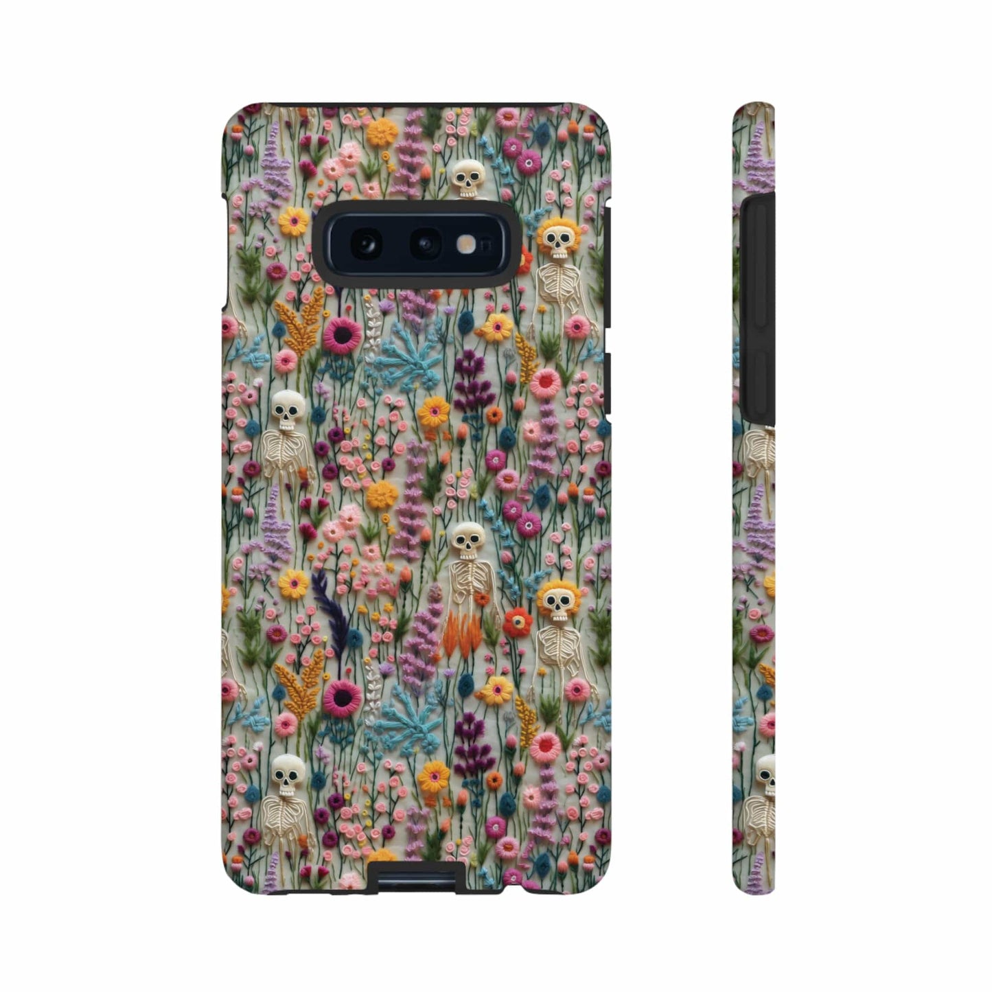 Floral Skeleton Impact Resistant Phone Case