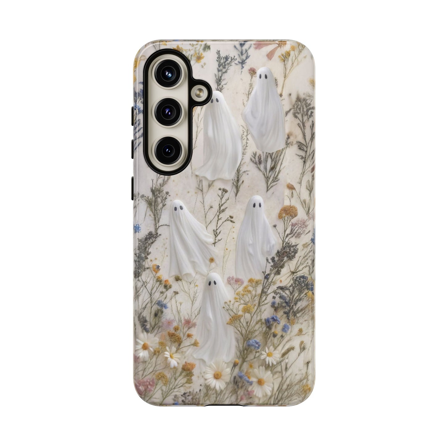 Pressed Floral Ghost Impact Resistant Phone Case