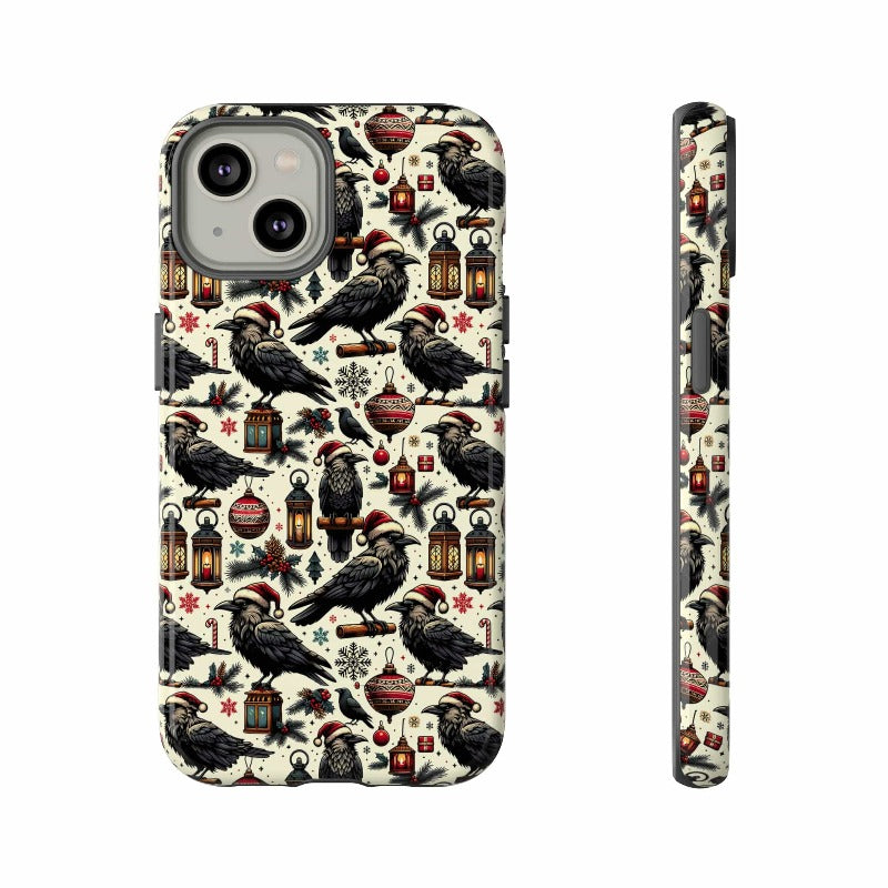 Christmas Crows Impact Resistant Phone Case