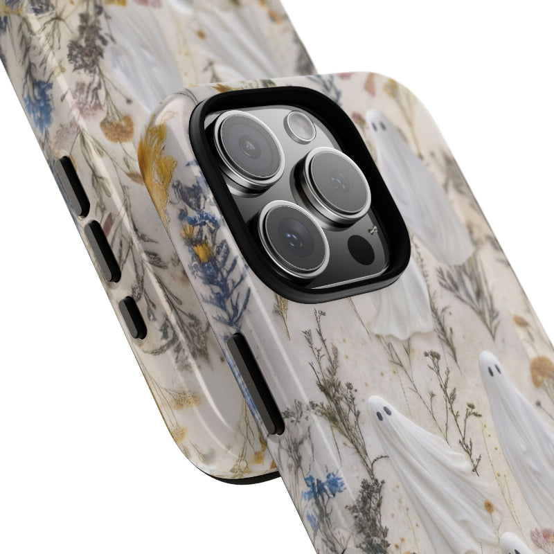 Pressed Floral Ghost Impact Resistant Phone Case