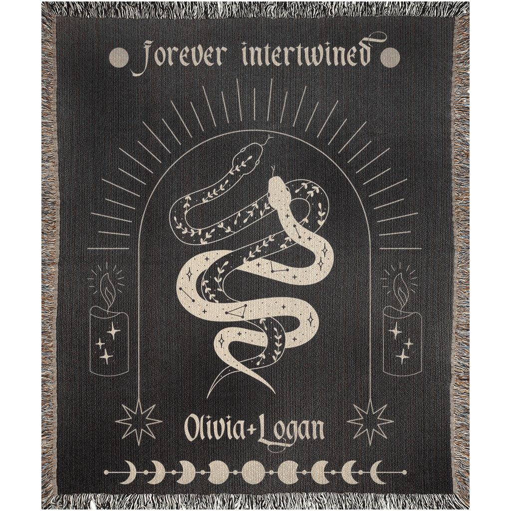 Forever Intertwined Personalized Woven Blanket