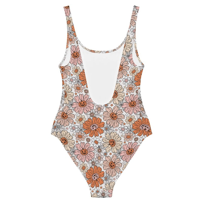 Pumpkin Daisy One-Piece Swimsuit