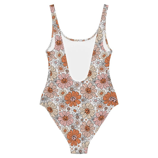 Pumpkin Daisy One-Piece Swimsuit