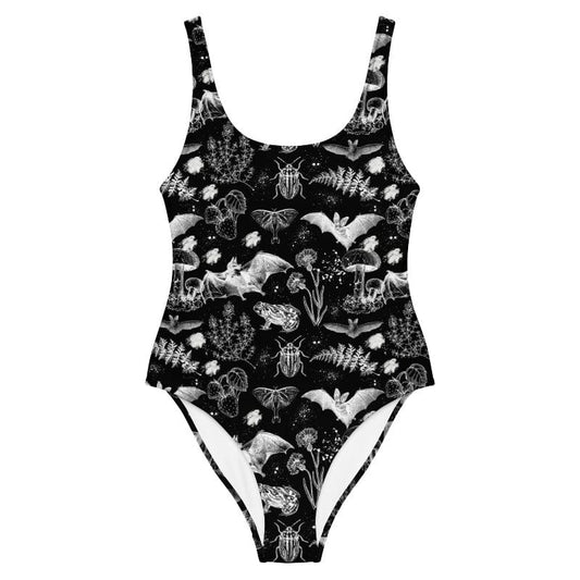 Dark Cottagecore One-Piece Swimsuit