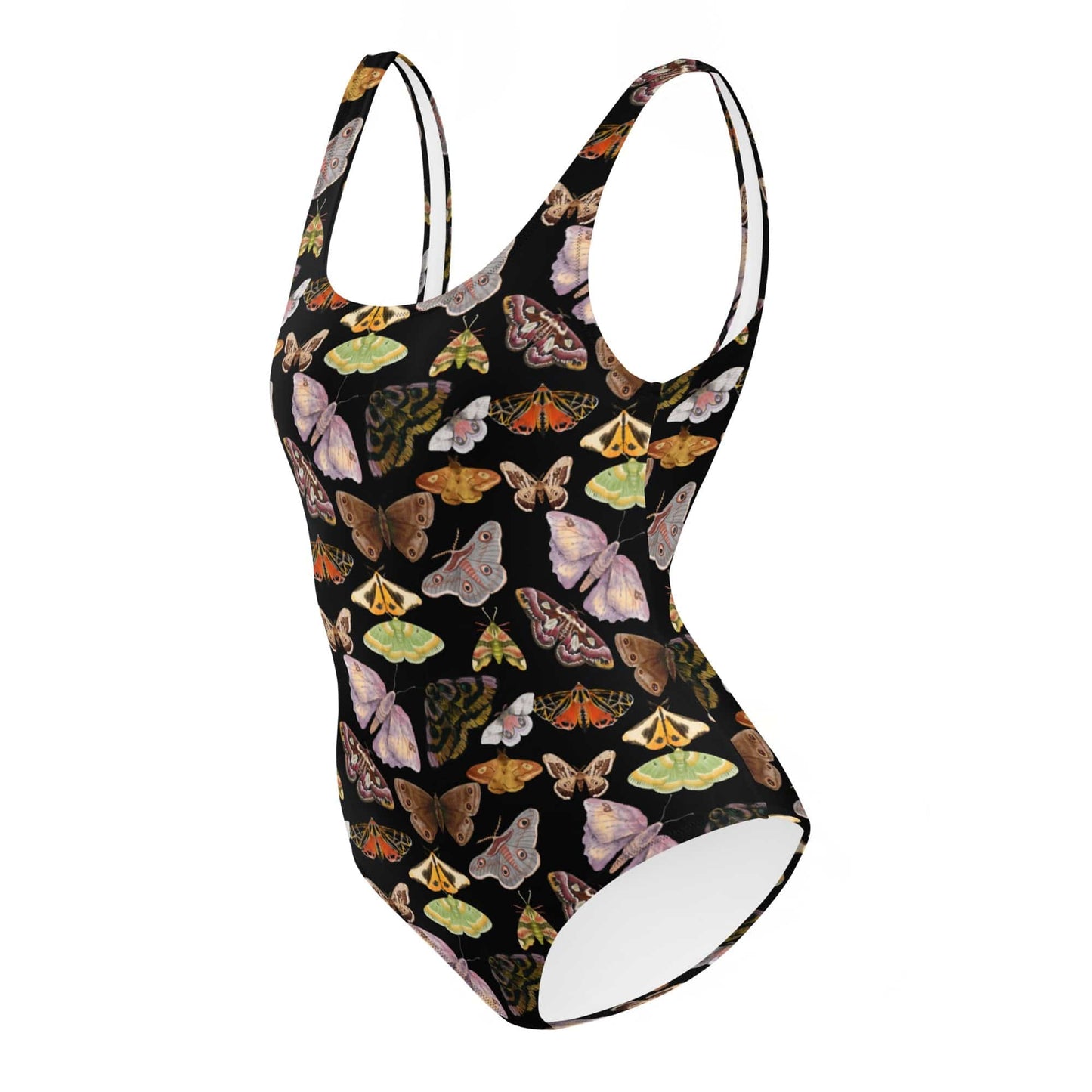 Moth Print One-Piece Swimsuit