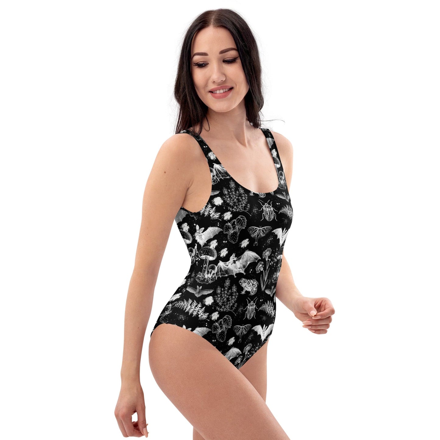 Dark Cottagecore One-Piece Swimsuit