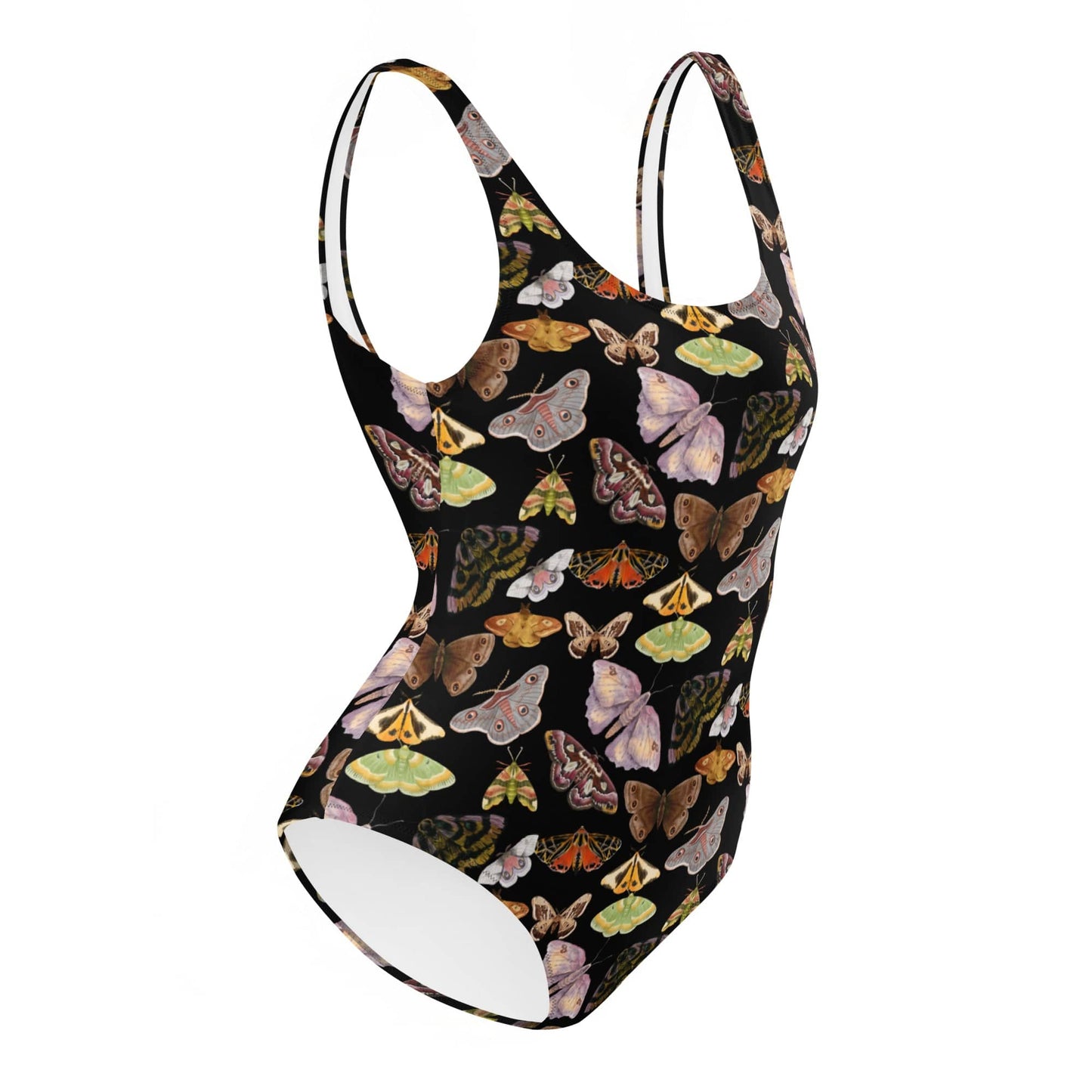 Moth Print One-Piece Swimsuit