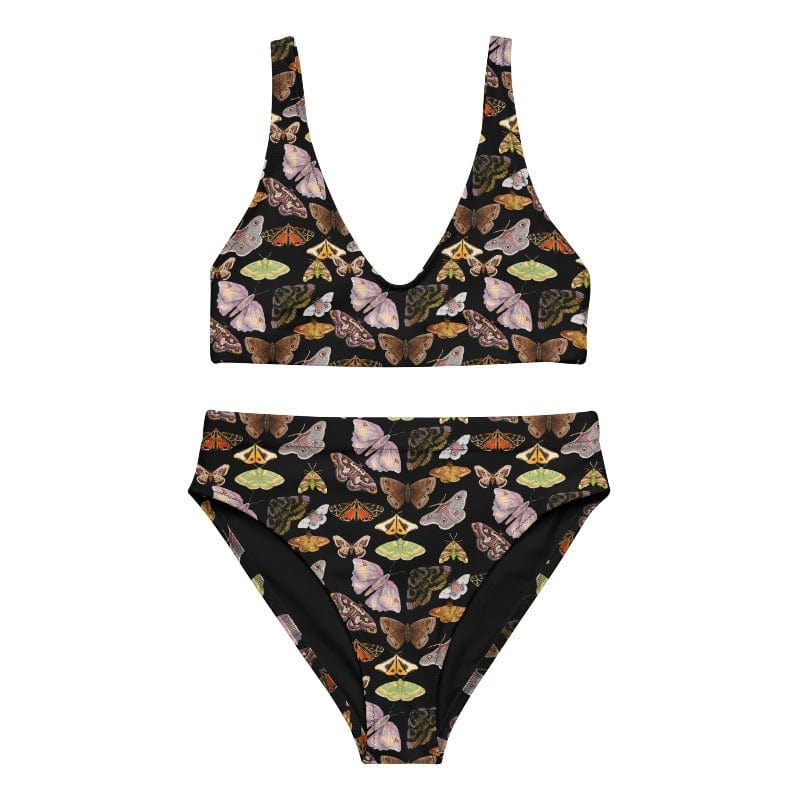 Moth Print High-waisted bikini