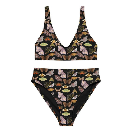 Moth Print High-waisted bikini