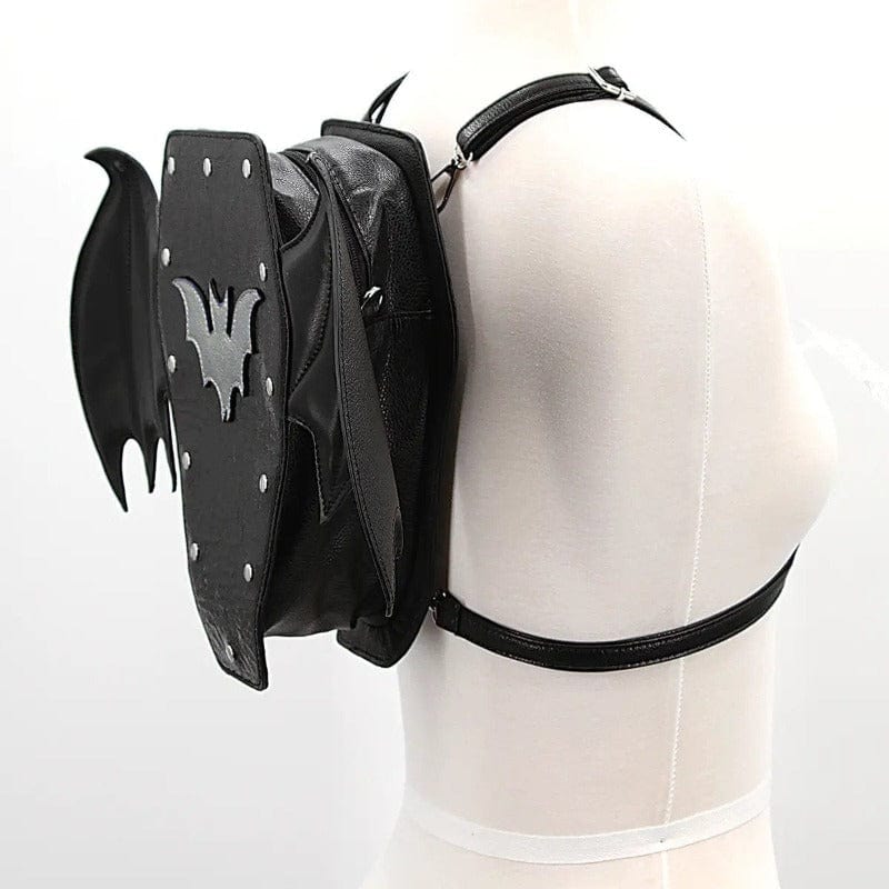 Bat Coffin Mini Backpack and Crossbody Bag