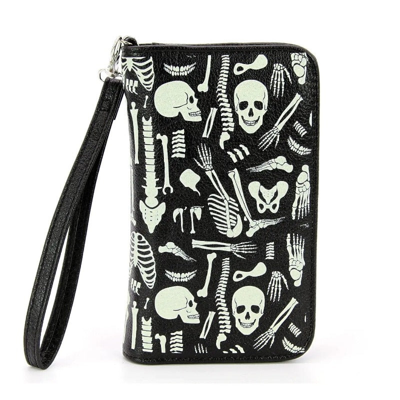 Glow in the Dark Bones Wristlet