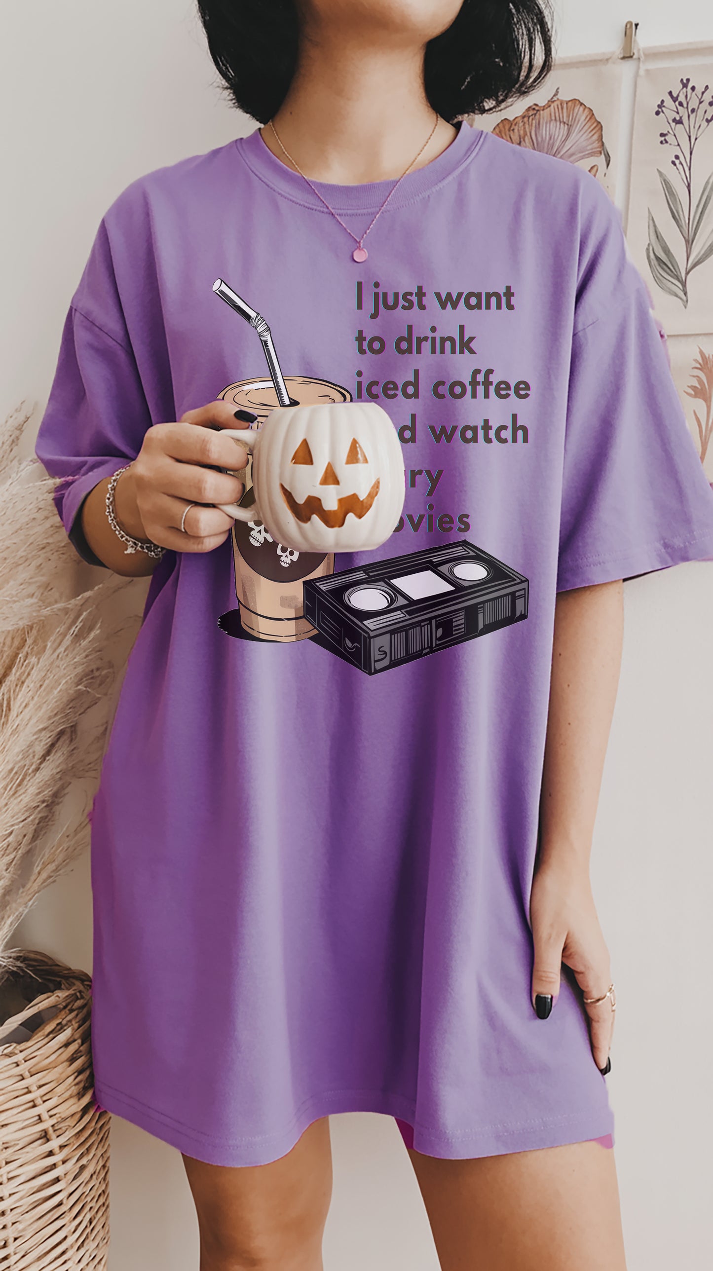 Iced Coffee + Scary Movies Tee