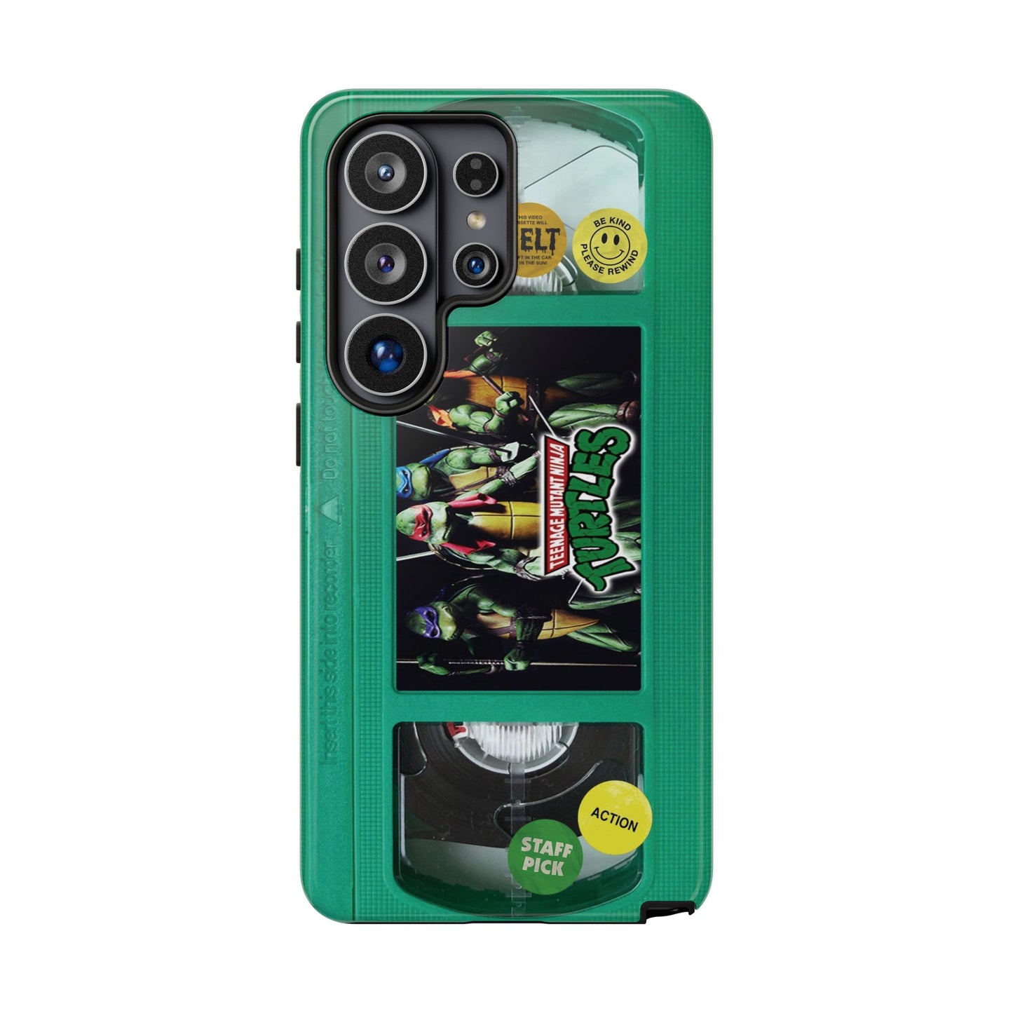 Teenage Turtles Green Impact Resistant VHS Phone Case