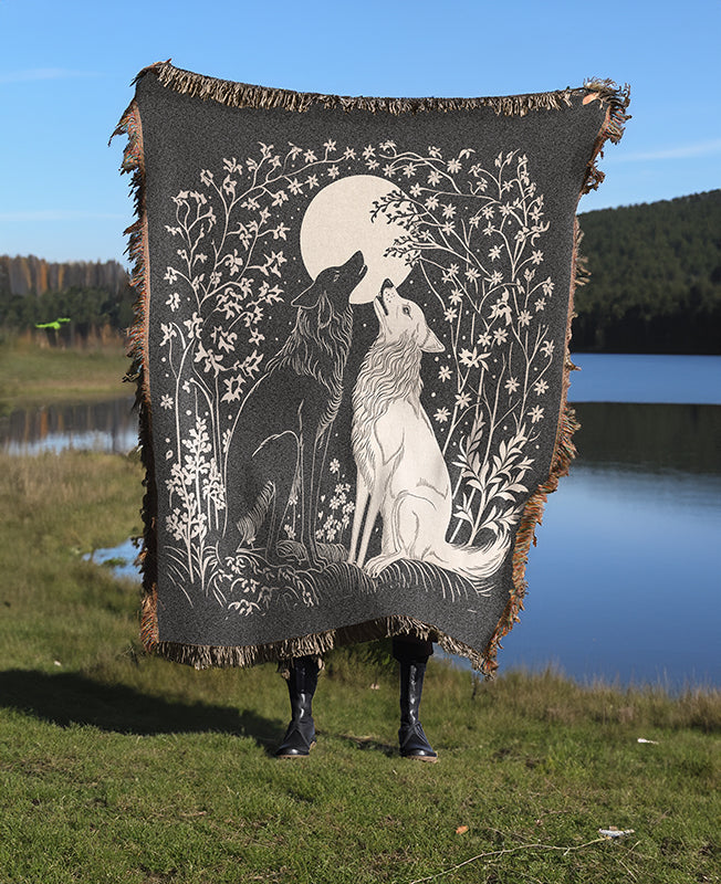 Wolves Woven Blanket