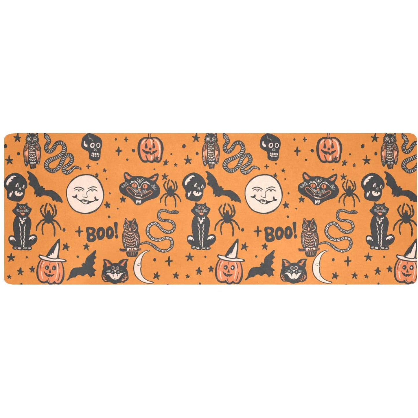 Vintage Halloween Kitchen Mat Extended Size Kitchen Mat 48"x17"