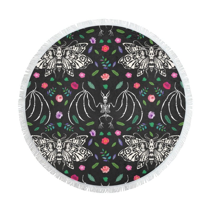 Nocturnal Botanical Round Shawl Towel