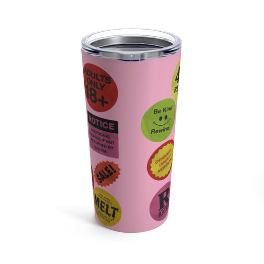 VHS Love 20oz Tumbler in Pink